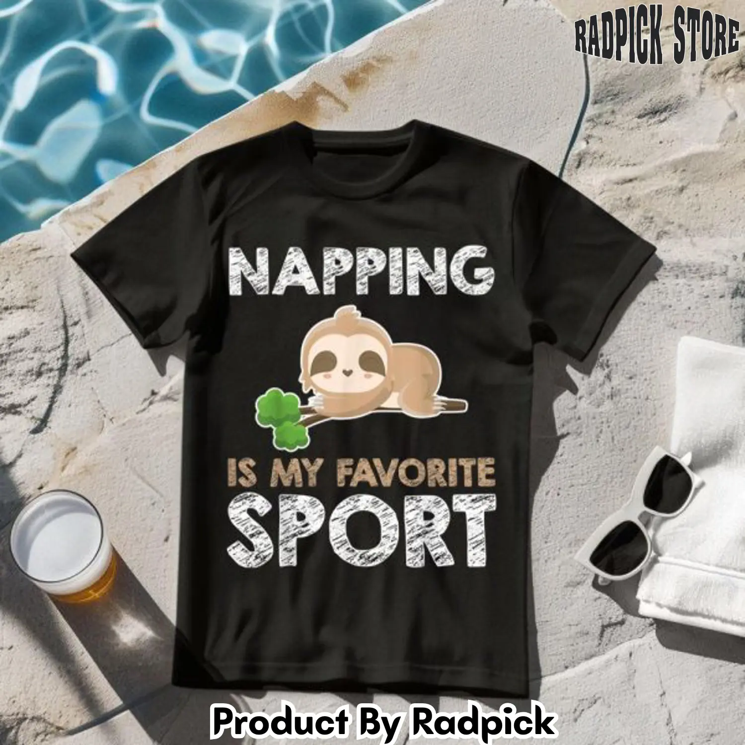 Napping is my favorite sport sloth tshirt rp2647562